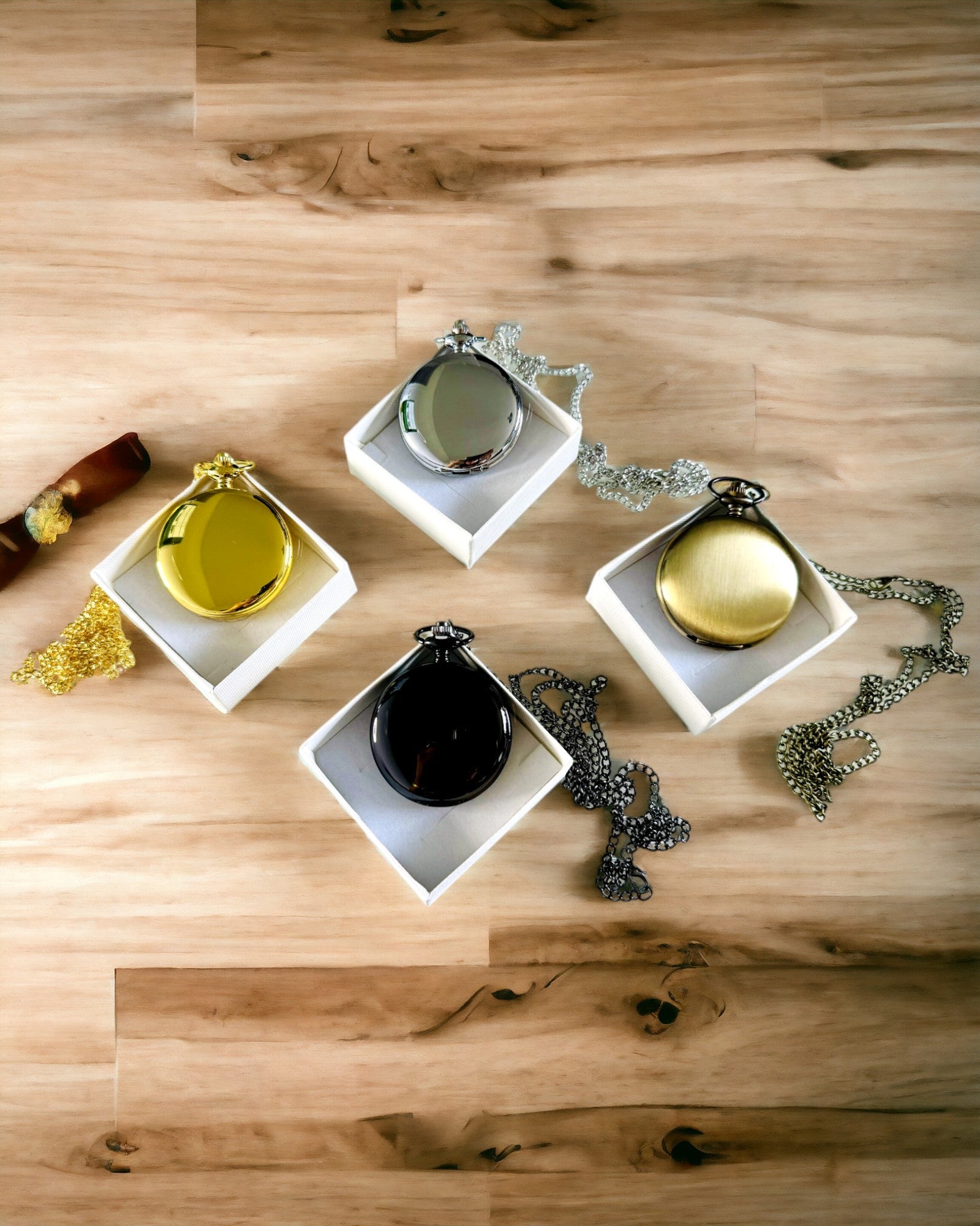 Gouden Vintage Zakhorloge met Graveermogelijkheid