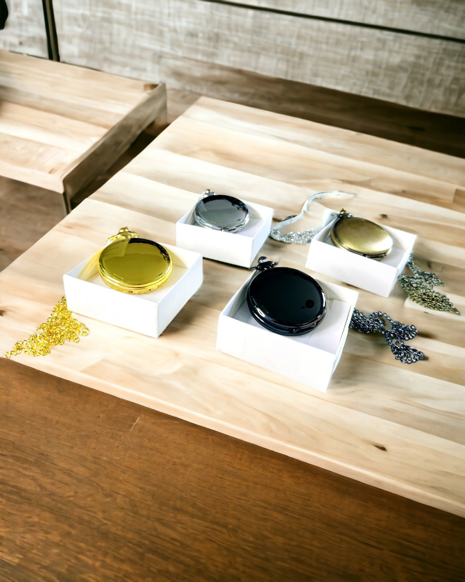 Gouden Vintage Zakhorloge met Graveermogelijkheid