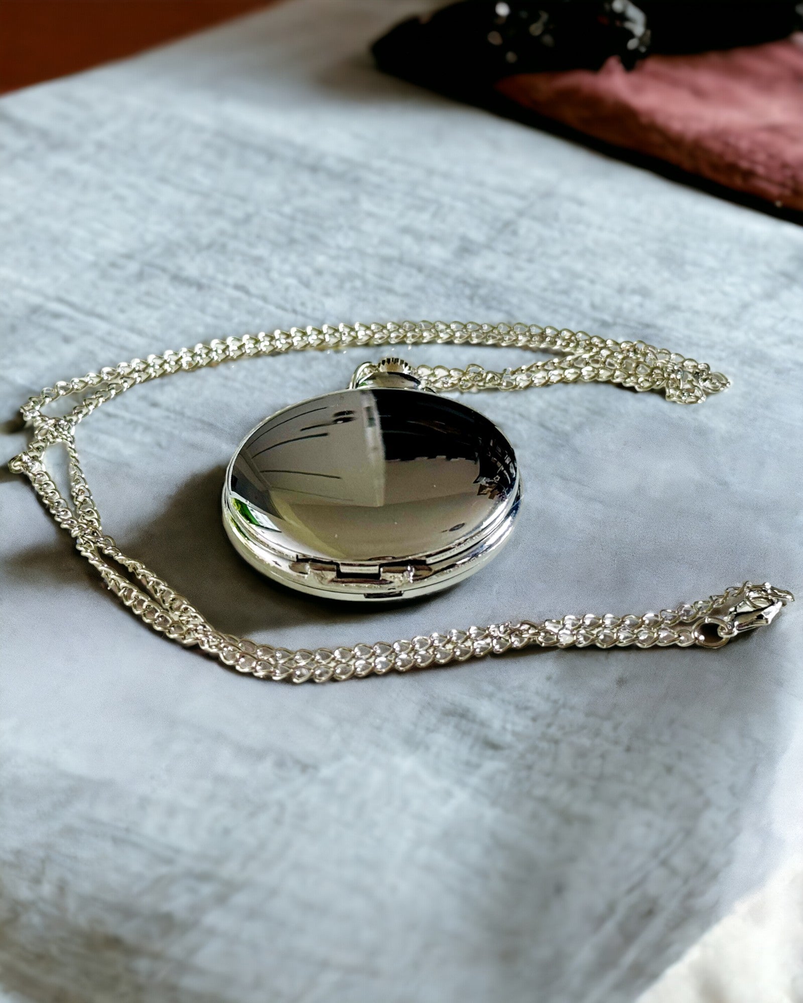 Klassieke Zilveren Zakhorloge met Graveeroptie