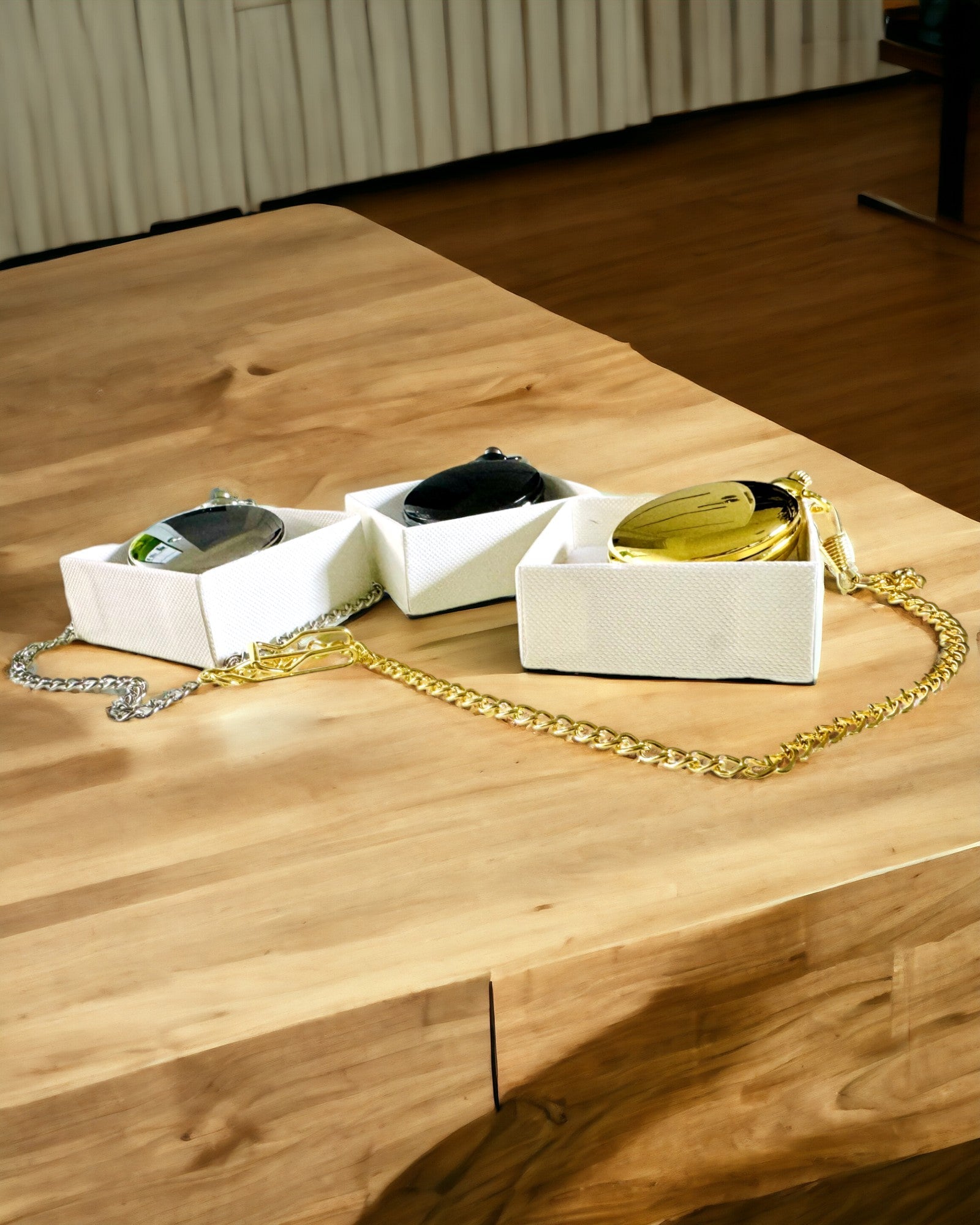 Zwarte zakhorloge "Elegancja Czasu" met personalisatieoptie