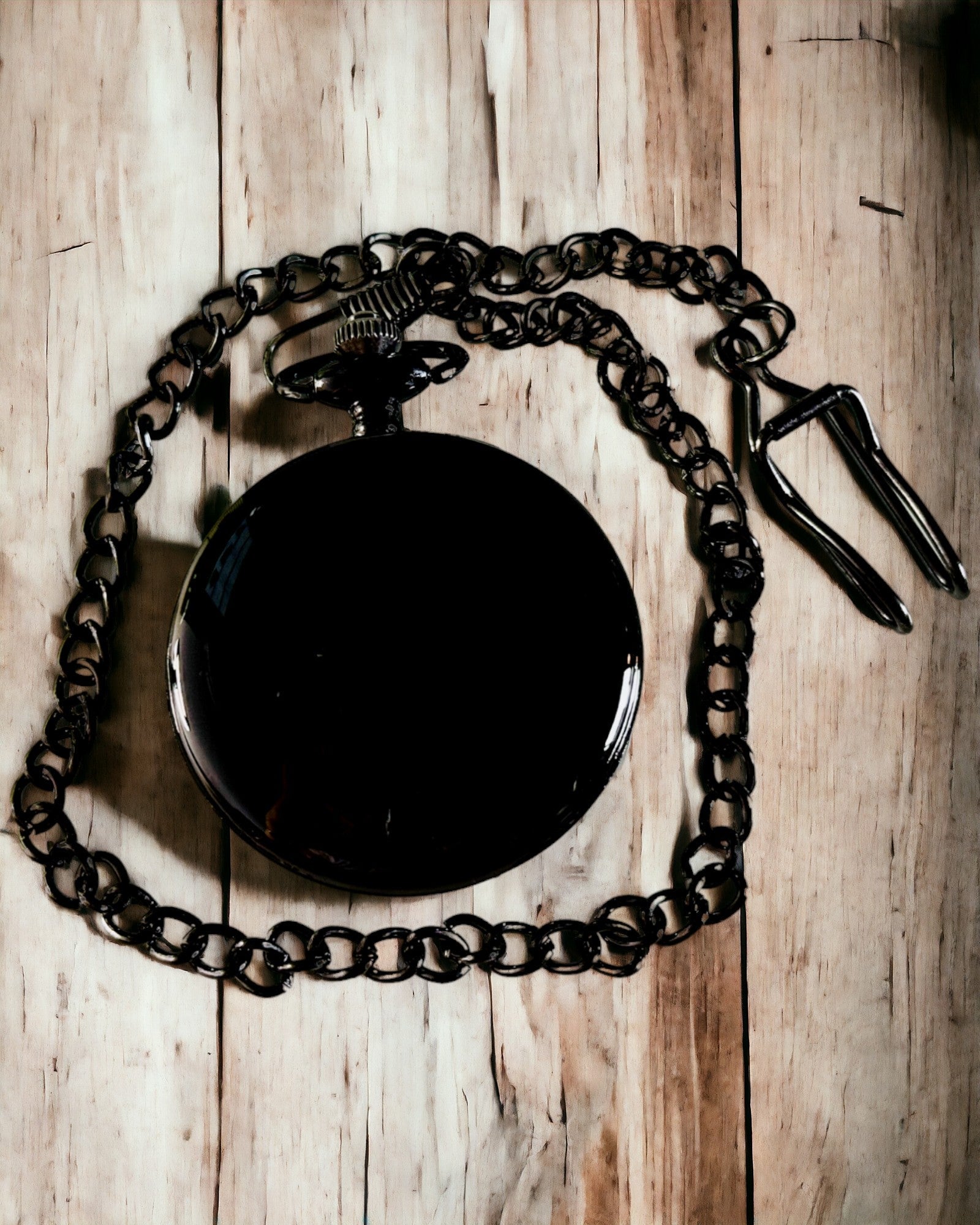 Zwarte zakhorloge "Elegancja Czasu" met personalisatieoptie