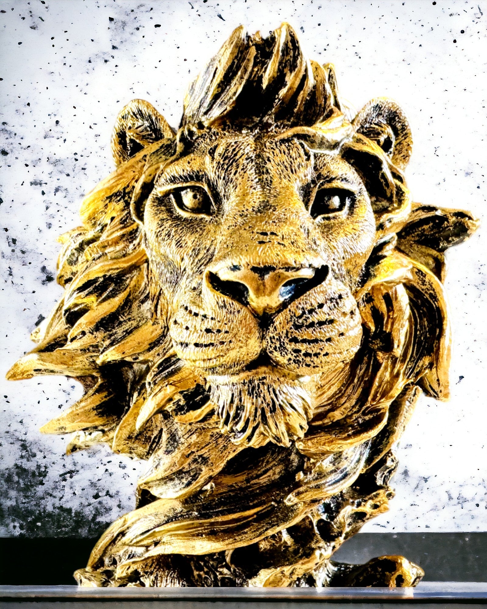 Koninklijke Leeuw - Majestueus Decoratief Beeld met Gravure-optie, 2 Kleuropties Beschikbaar, als Geschenk