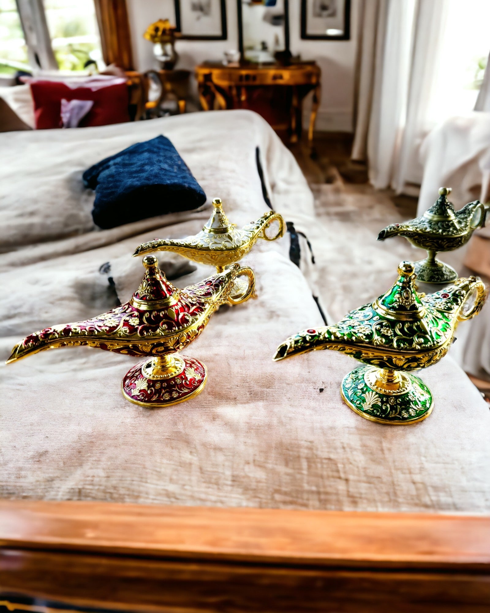 Magische Lamp van Aladdin met Graveeroptie - Variant Geschaafd Goud