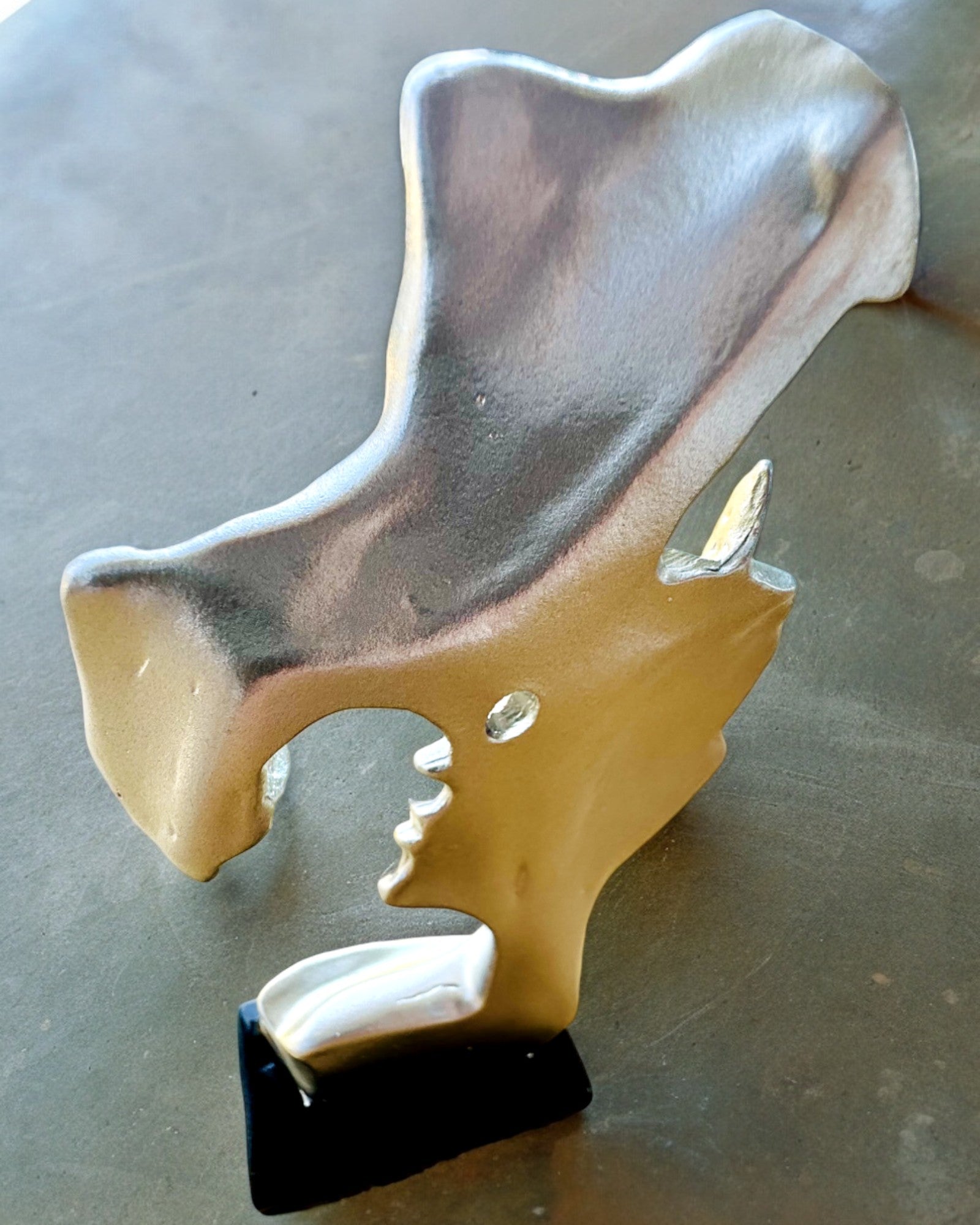 Beeldje "Elegantie in Steen" kleur zilver - Decoratief met Optie voor Graveren, 2 afmetingen om te kiezen