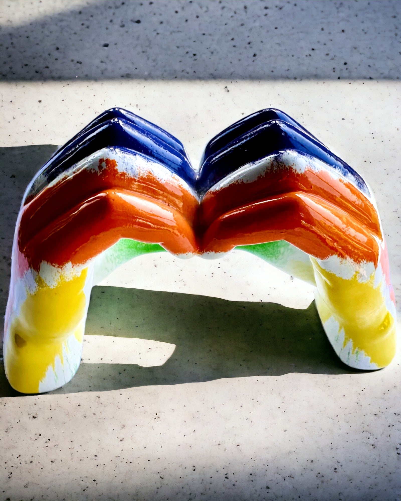 Kleurrijk Ruimtelijk Hart - Decoratief Beeldje van Hars met personalisatiemogelijkheid, als cadeau