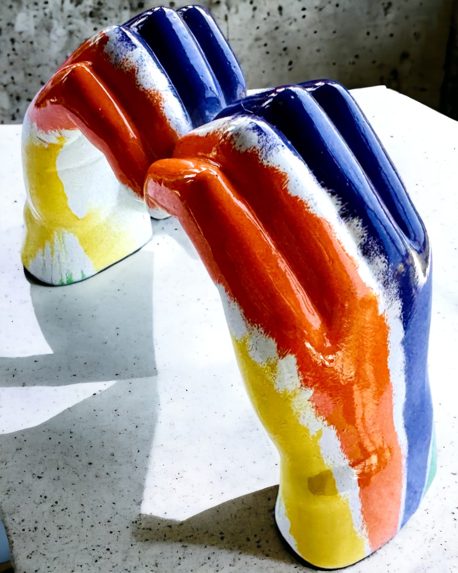 Kleurrijk Ruimtelijk Hart - Decoratief Beeldje van Hars met personalisatiemogelijkheid, als cadeau