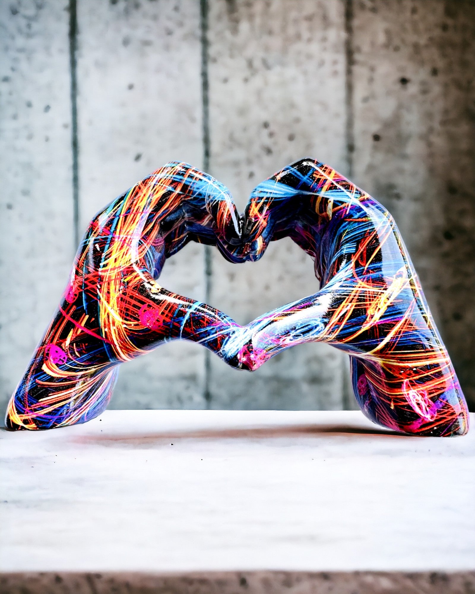 Kalejdoskop Hart – Handgemaakte Harsdecoratie met Gravureoptie