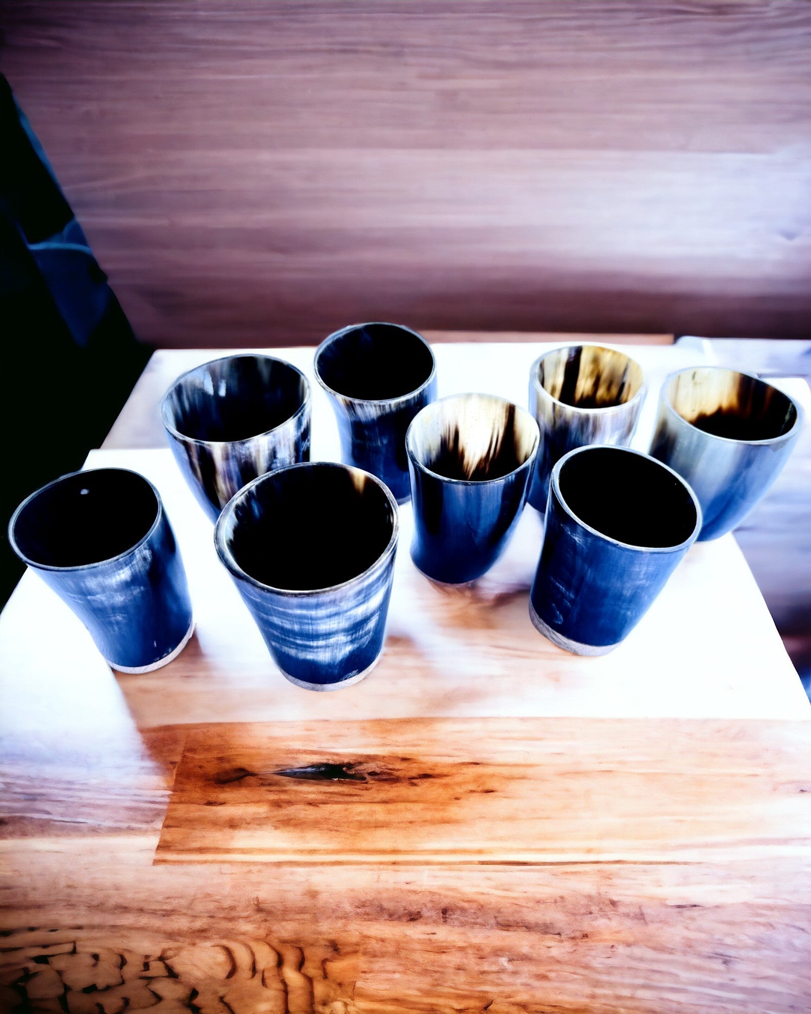 Handgemaakte Kleine Beker met Gravure Optie, Indiase Beker, personalisatiemogelijkheid als cadeau, gravure. Donkere kleur