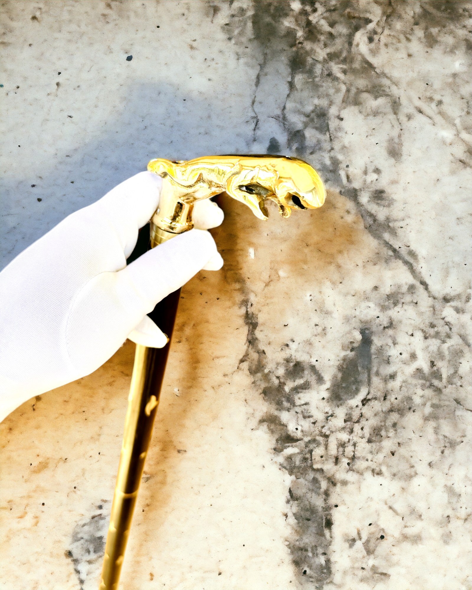 Wandelstok "Jaguar Elegance" van Mangohout - mogelijkheid tot personalisatie met gravure