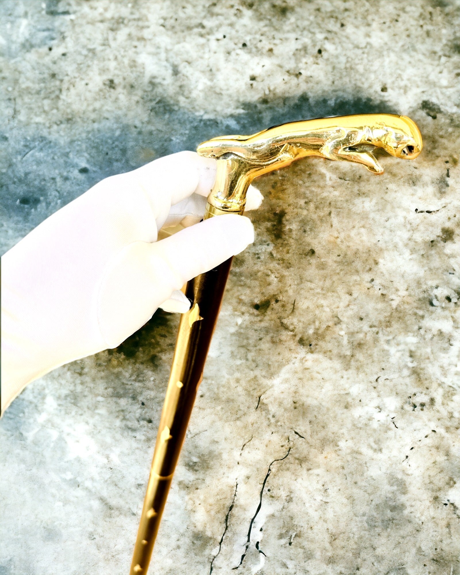 Wandelstok "Jaguar Elegance" van Mangohout - mogelijkheid tot personalisatie met gravure