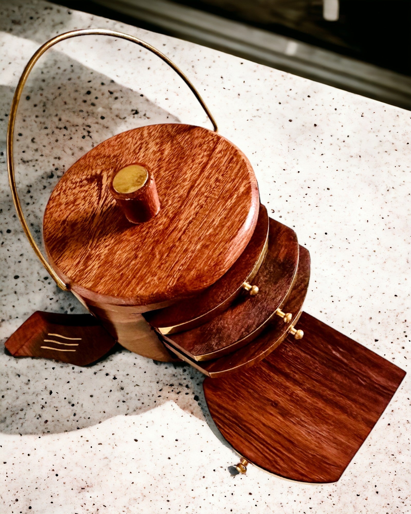 Retro Houten "Theedoos" met Gravure Optie