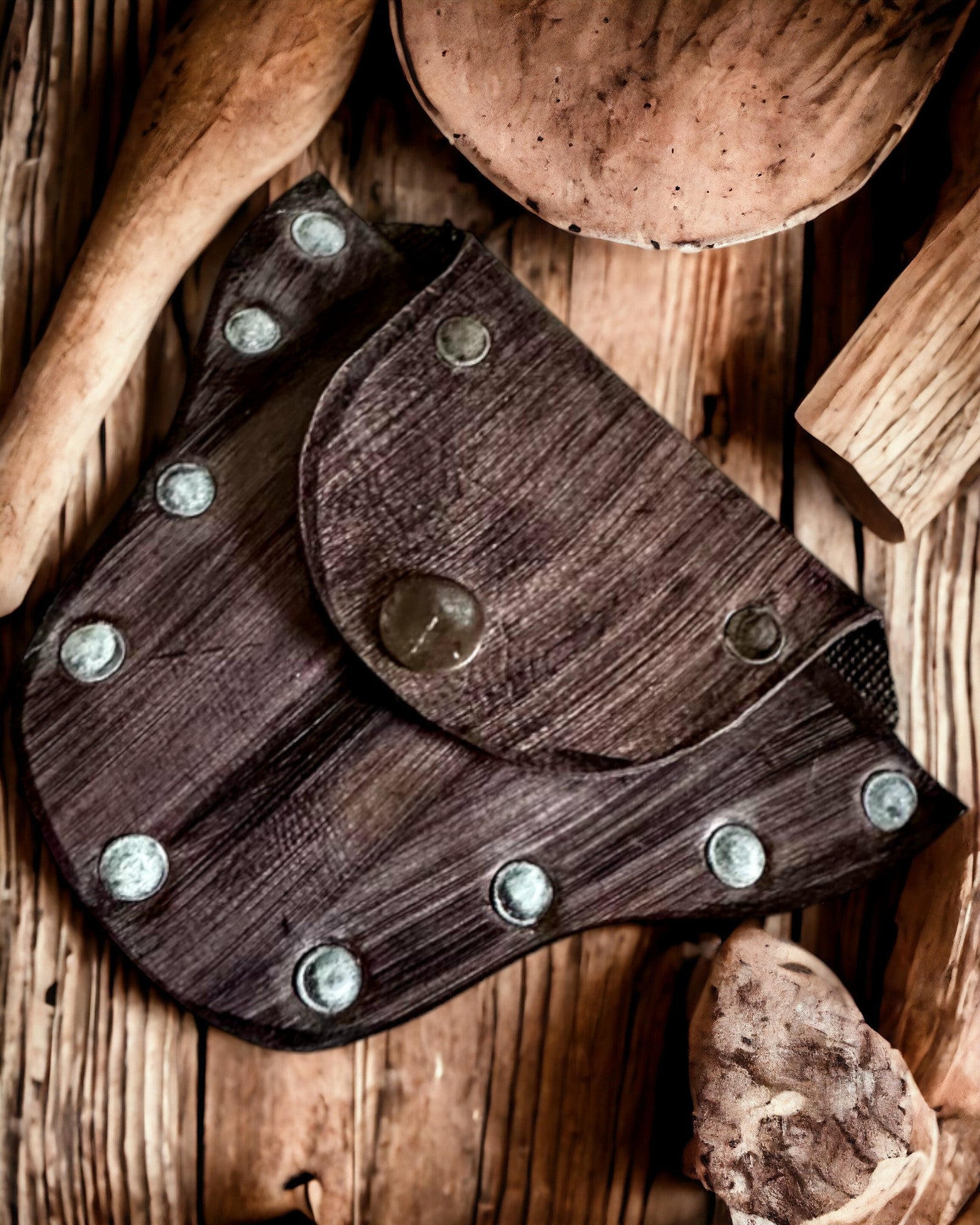 Boszakje van het Boskaboutertje - Handgemaakt Klein Leren Zakje