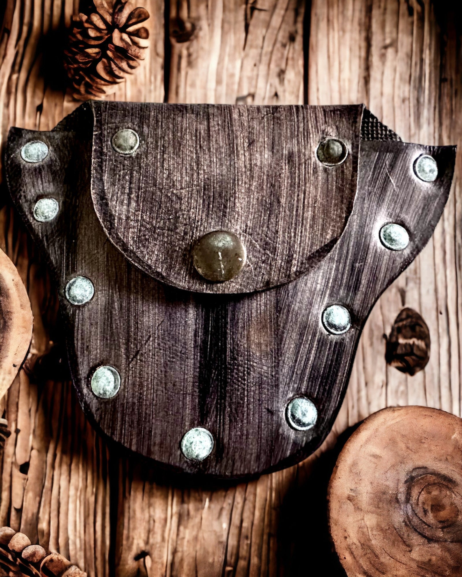 Boszakje van het Boskaboutertje - Handgemaakt Klein Leren Zakje