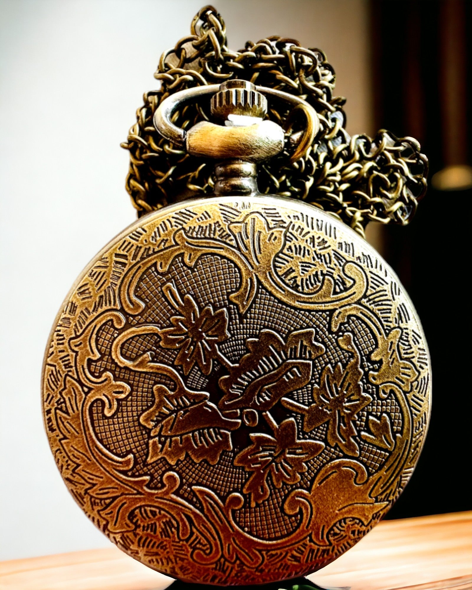 Zakhorloge Boswachter - Elegante Zakhorloge met Hertmotief, mogelijkheid tot personalisatie met gravure