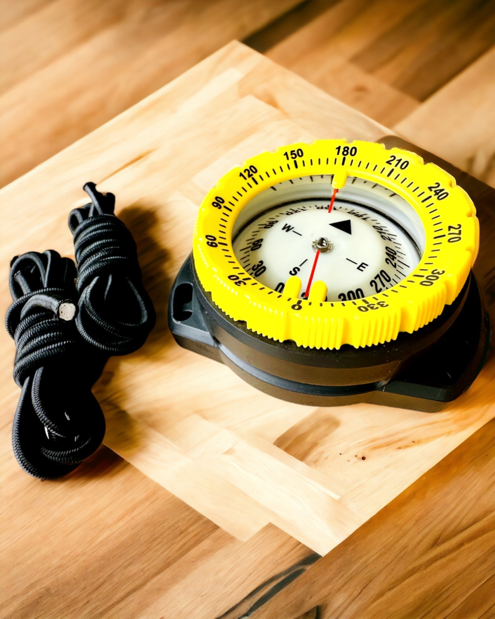 Duikkompas AquaGuide - waterdicht kompas met luminescentiefunctie en flexibele band, mogelijkheid tot personalisatie