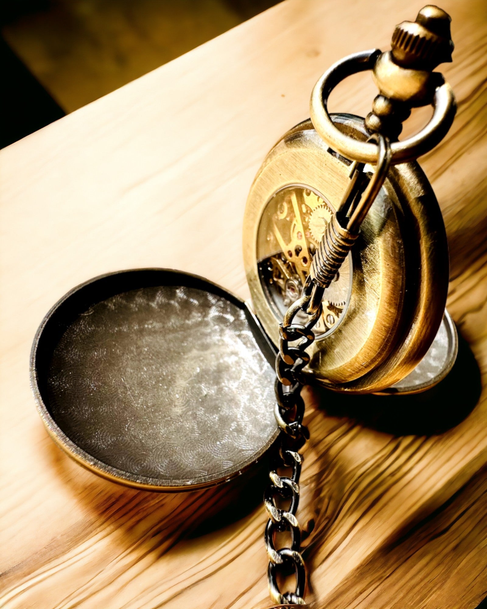 Klassieke zakhorloge "Vintage Elegance", kleur goud, mogelijkheid tot personalisatie met gravure