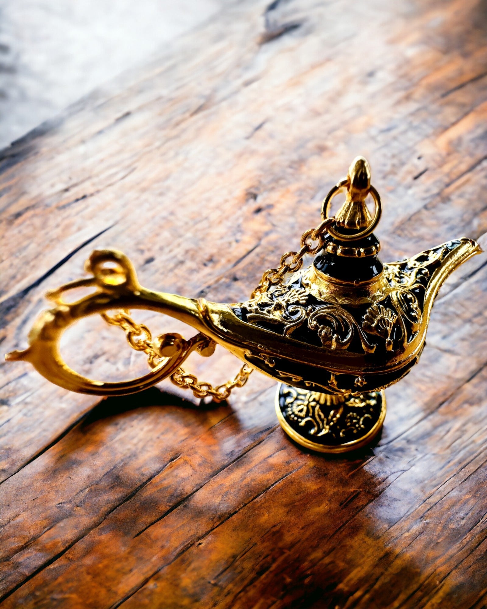 Kleine 4 cm Magische Lamp van Aladdin, sleutelhanger, 6 kleuropties - Betoverde Herinneringen, personalisatie met gravure