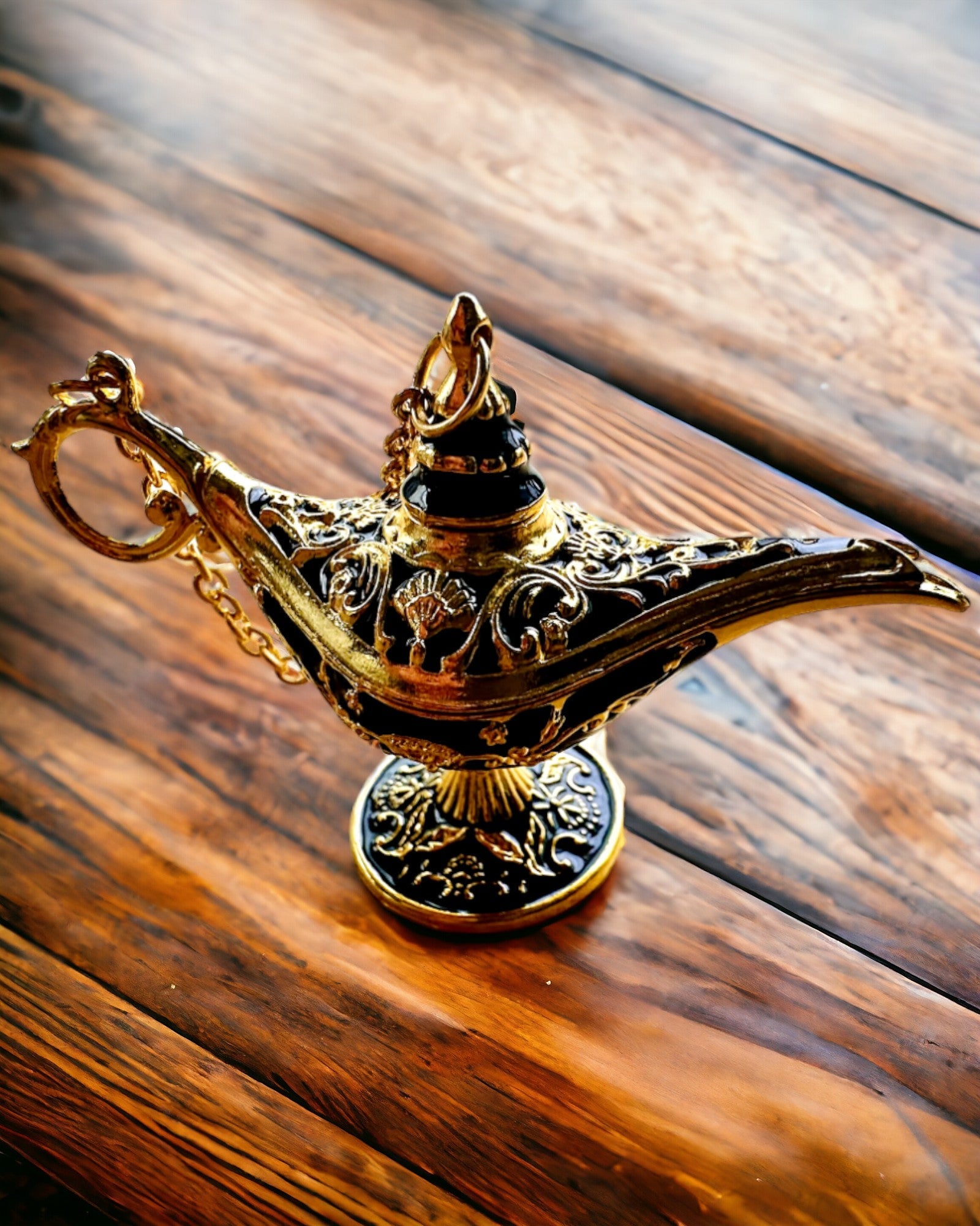 Kleine 4 cm Magische Lamp van Aladdin, sleutelhanger, 6 kleuropties - Betoverde Herinneringen, personalisatie met gravure