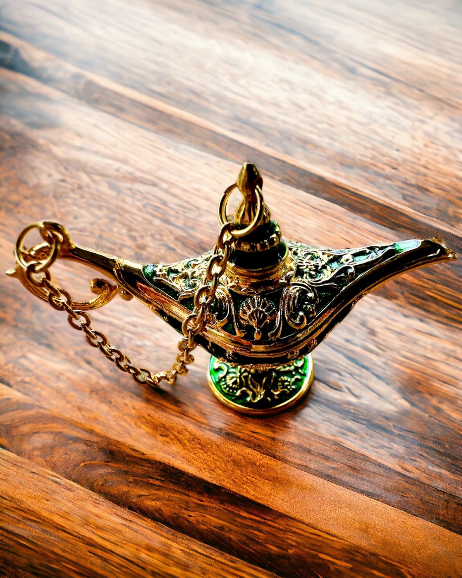 Kleine 4 cm Magische Lamp van Aladdin, sleutelhanger, 6 kleuropties - Betoverde Herinneringen, personalisatie met gravure