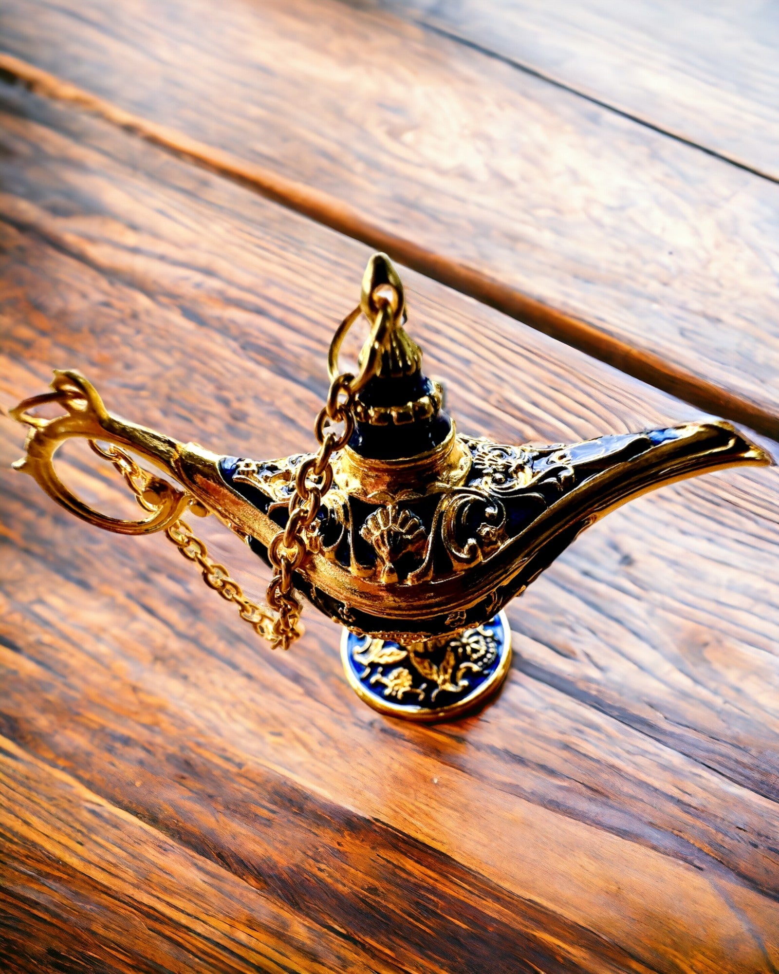 Kleine 4 cm Magische Lamp van Aladdin, sleutelhanger, 6 kleuropties - Betoverde Herinneringen, personalisatie met gravure