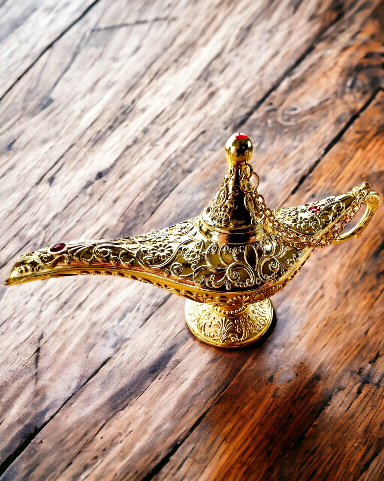 Magische Lamp van Aladdin met Graveeroptie - Klassieke Gouden Variant, verweven