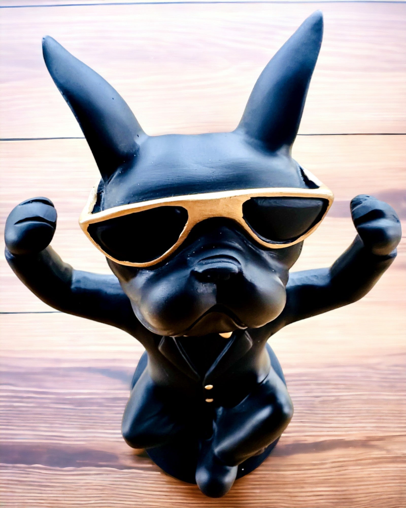 Figurka Bulldog Elegance - Exclusieve wijnglashouder, mogelijkheid tot personalisatie met gravure