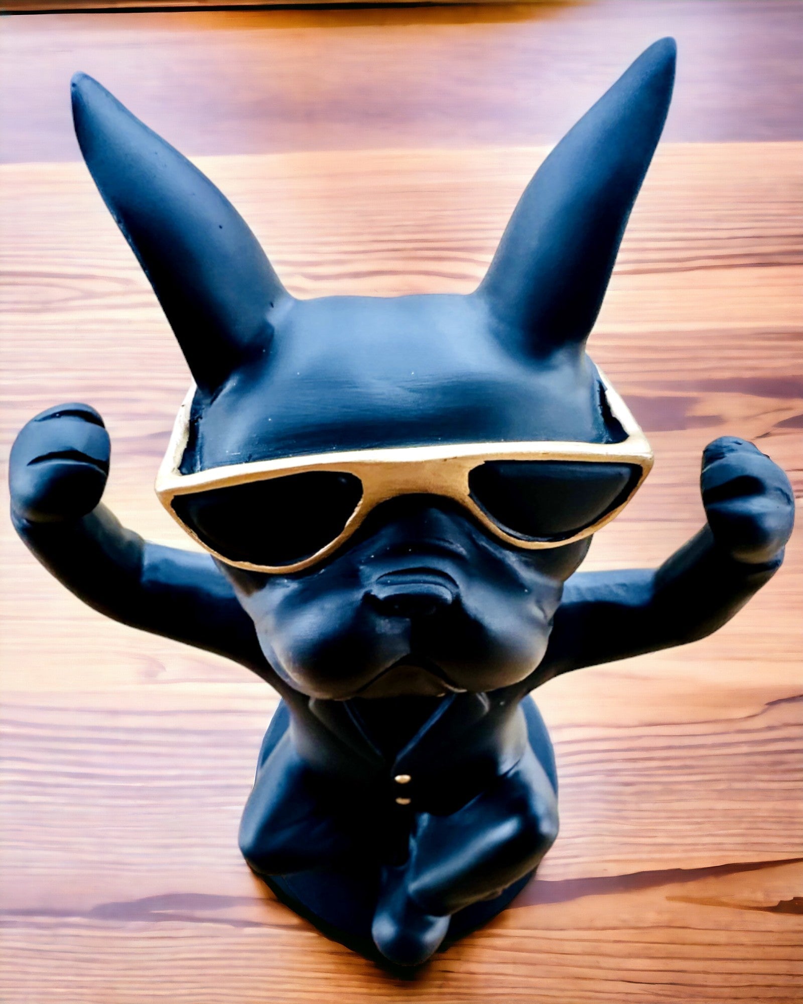 Figurka Bulldog Elegance - Exclusieve wijnglashouder, mogelijkheid tot personalisatie met gravure