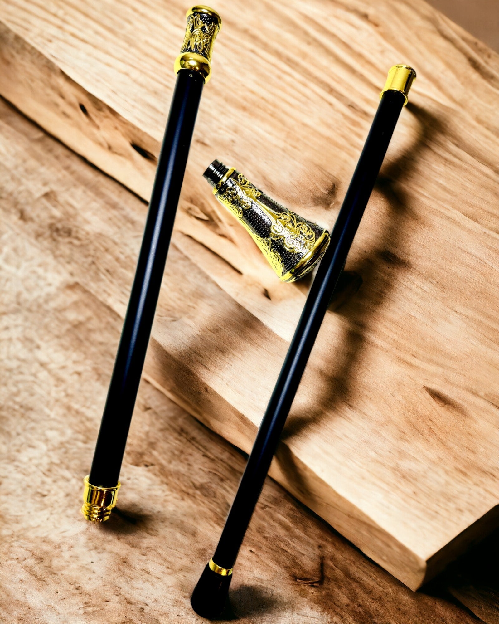 Luxe Stok met Gouden Handvat in de Vorm van een Bloem – Elegant en Modieus, 93 cm
