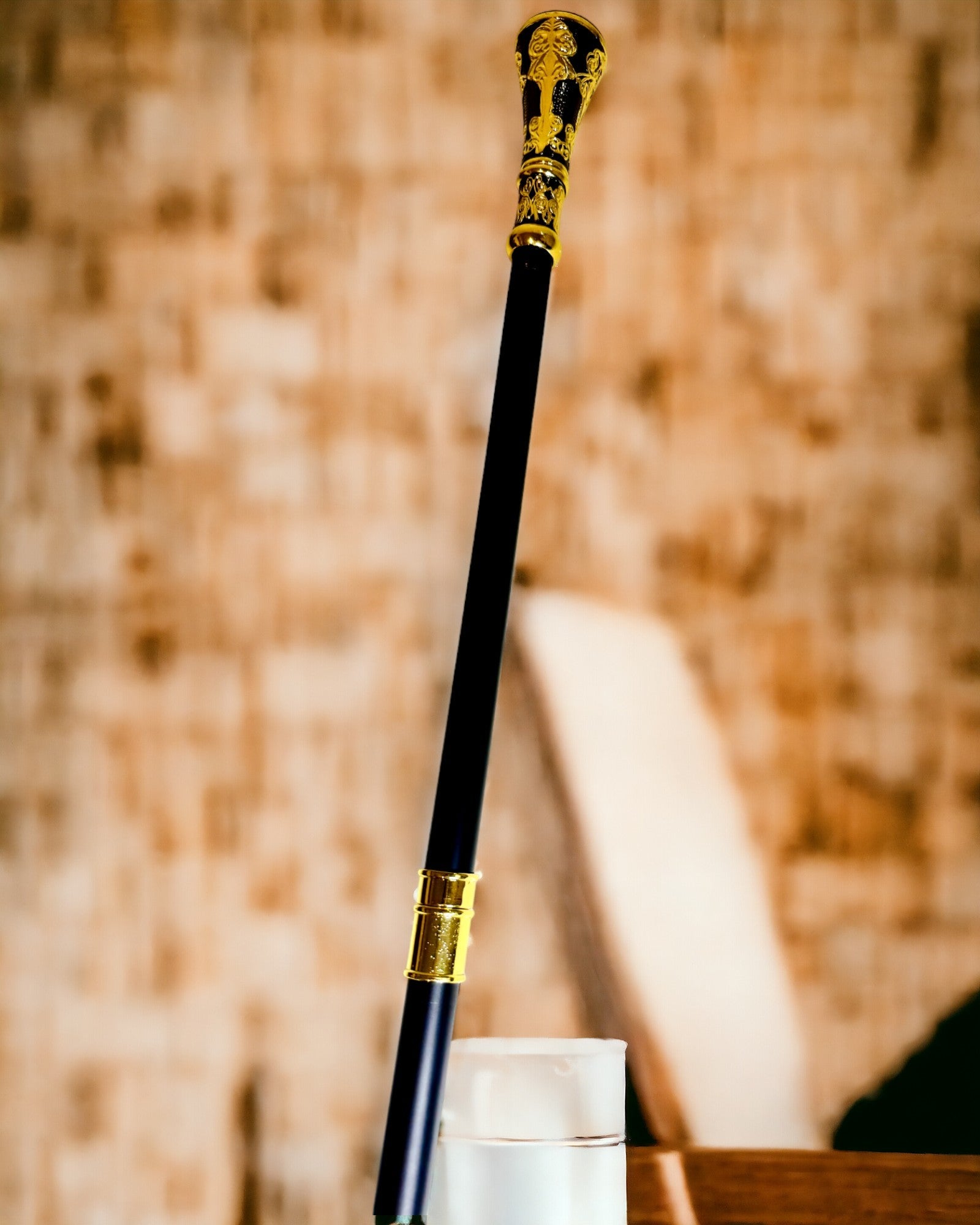 Luxe Stok met Gouden Handvat in de Vorm van een Bloem – Elegant en Modieus, 93 cm