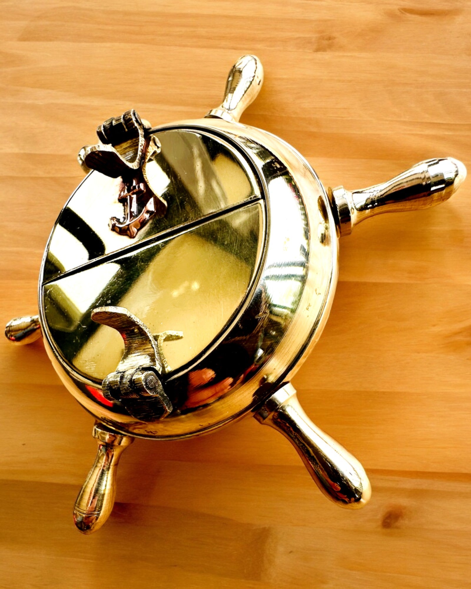 Messing Kapiteinsasbak - optie voor personalisatie als cadeau met gravure, handgemaakt