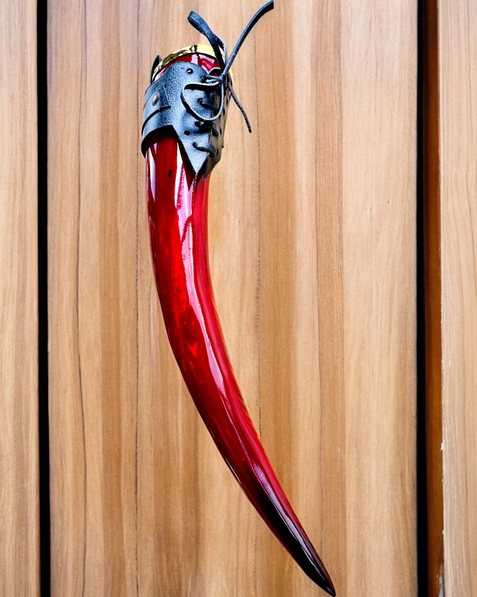 Krijgers hoornbeker - Rood - met mogelijkheid tot personalisatie met gravure