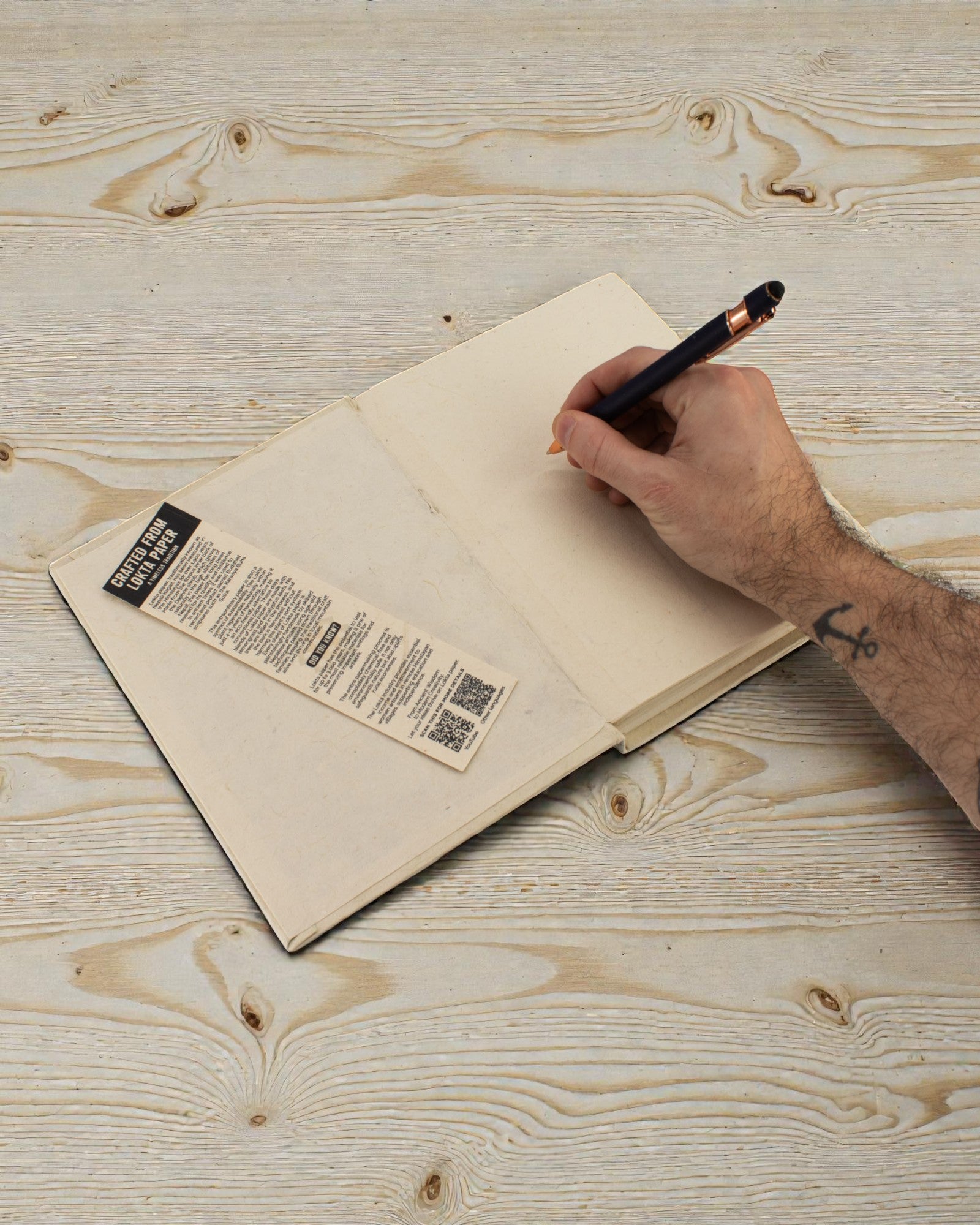 Groot Lokta-inspiratie notitieboek (21x15cm) - 45 bladen - Echt leven - inclusief bladwijzer