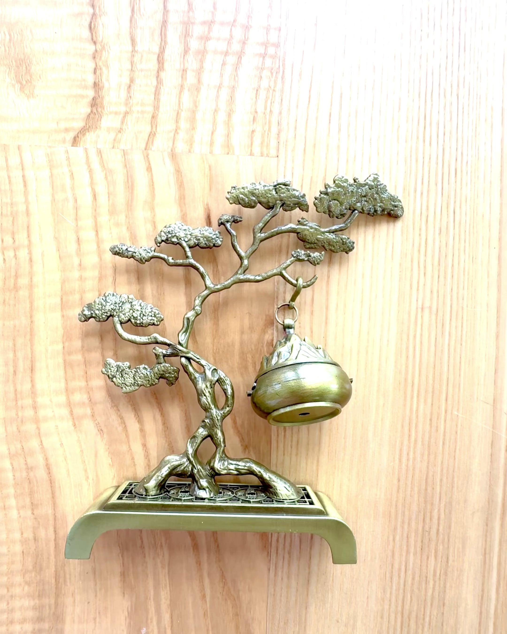 Elegante Metalen Bonsai Wierookhouder - mogelijkheid tot personalisatie met gravure als cadeau