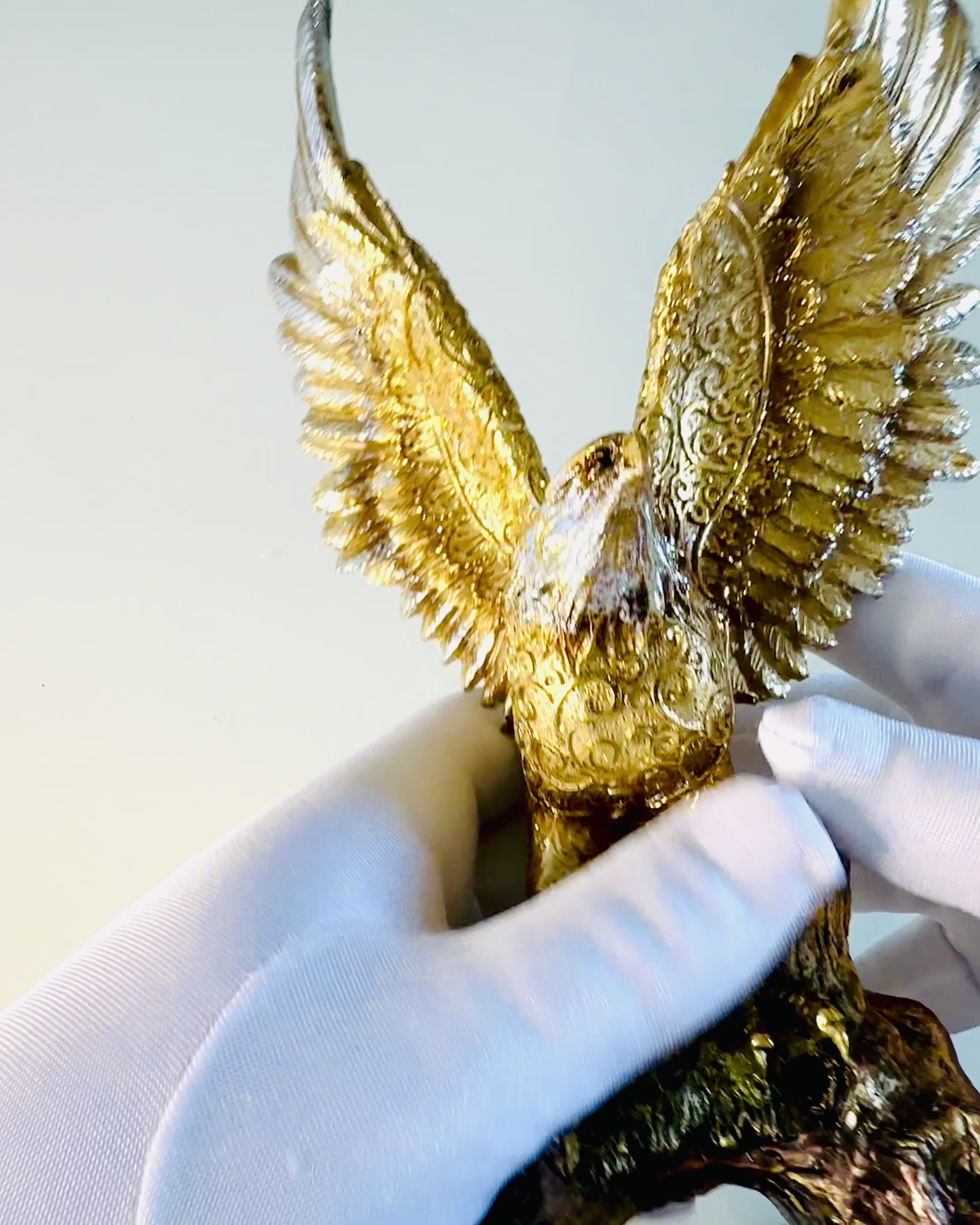 Statuet "Gouden Adelaar" met Personaliseringsoptie - Decoratie van Hars
