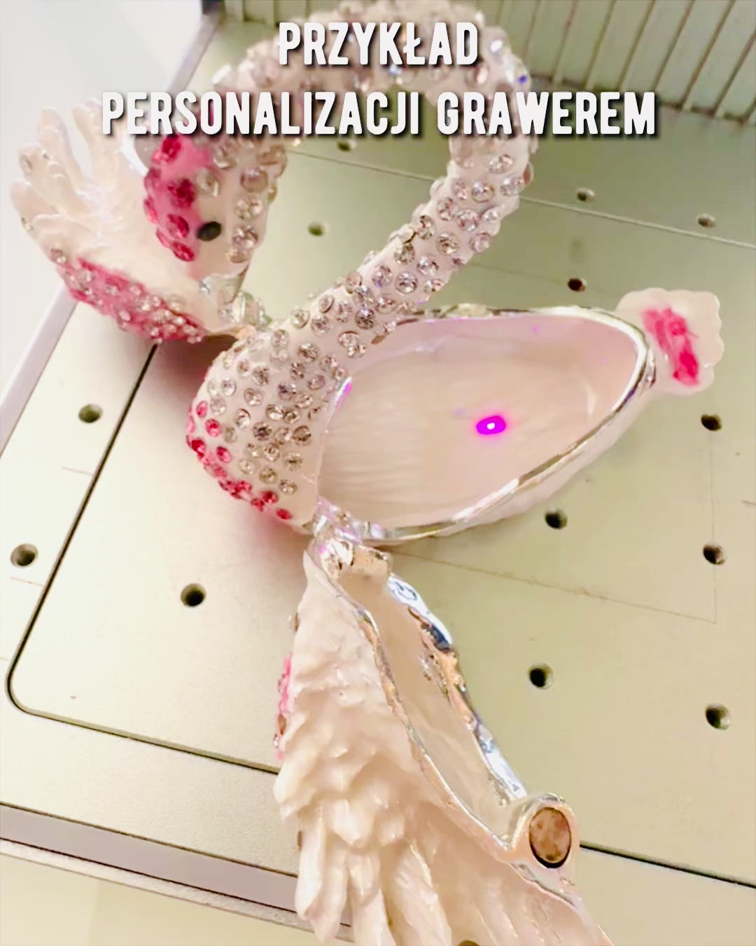 Elegante Sieradendoos "Zwanenjuweel" - personalisatie met gravure