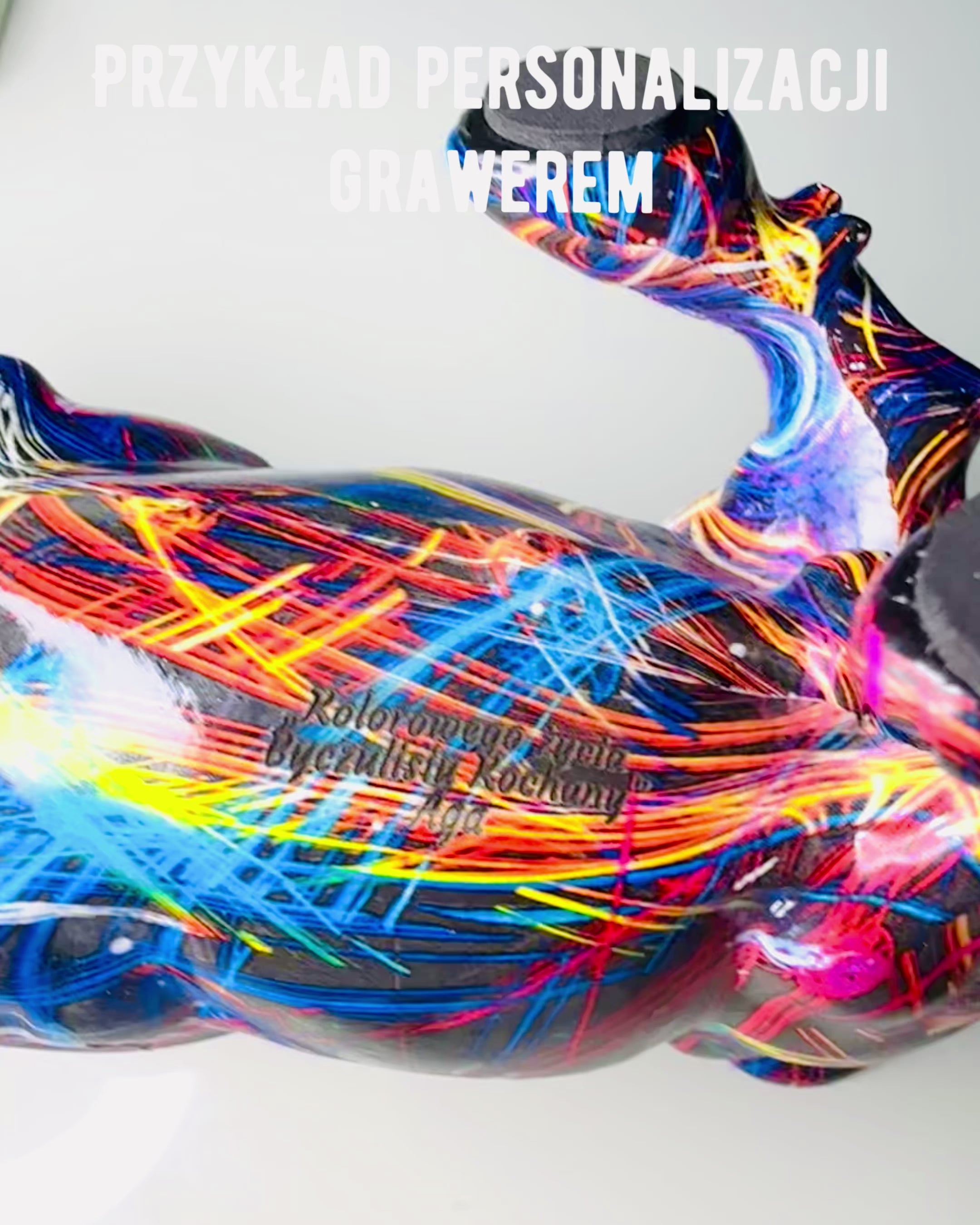 Decoratief Beeld "BullArt" – Unieke Kunst met Graveeroptie - 4 Kleuropties, voor een Gepersonaliseerd Cadeau