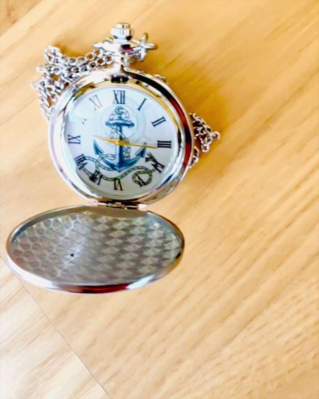 Zakhorloge "Gouden Anker" - personalisatie als cadeau met gravure