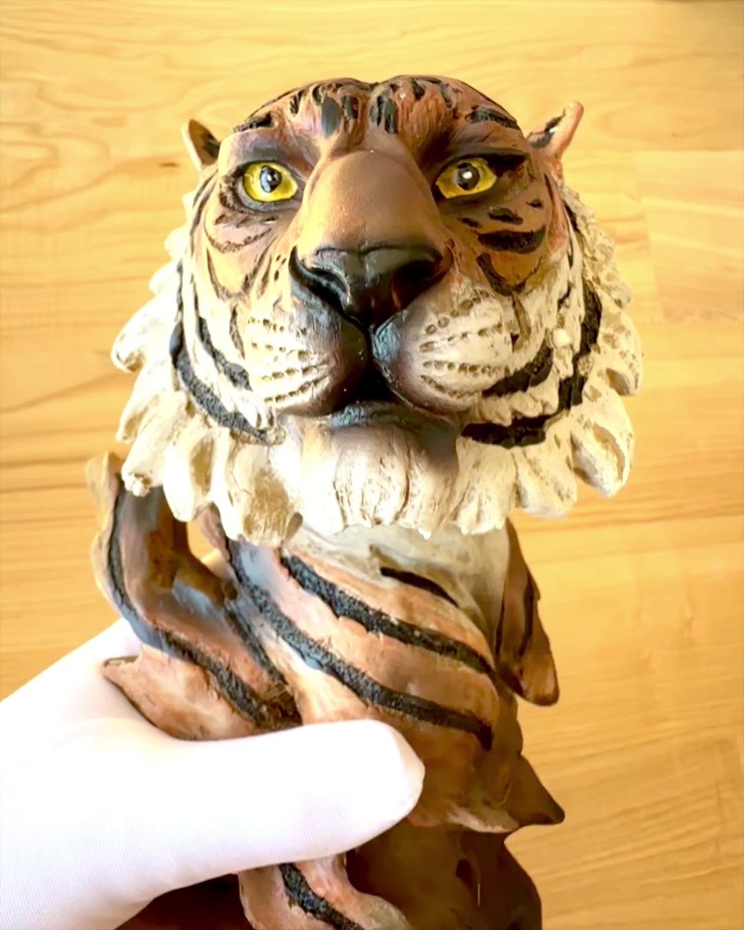 Statuet "Tijger Koning van de Jungle" met Graveeroptie, beeldje 29 cm hoog, decoratie als cadeau
