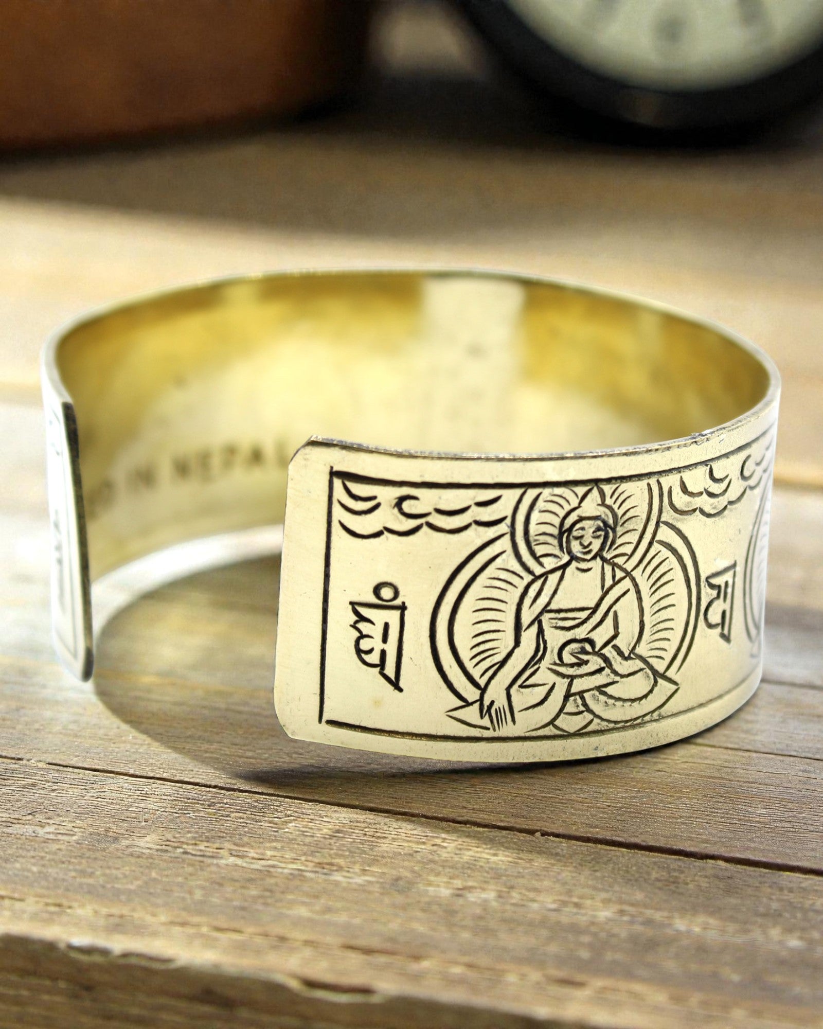 Tibetaanse messing armband Vijf Boeddha's – Spirituele bescherming