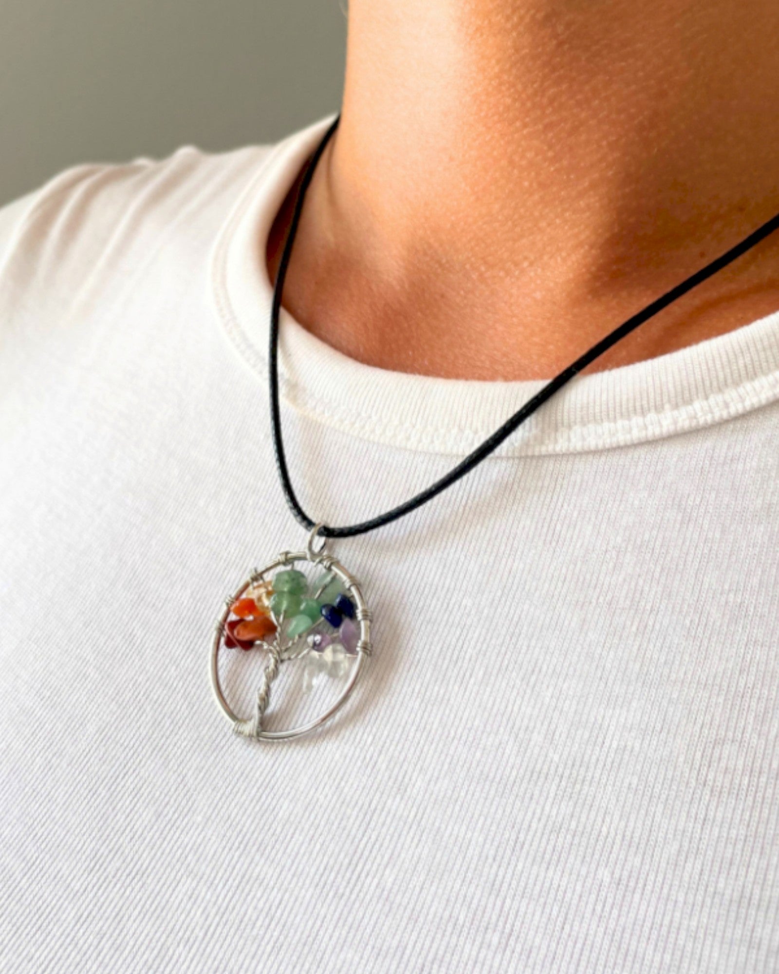Ketting Levensboom Chakra-evenwicht – Natuurstenen