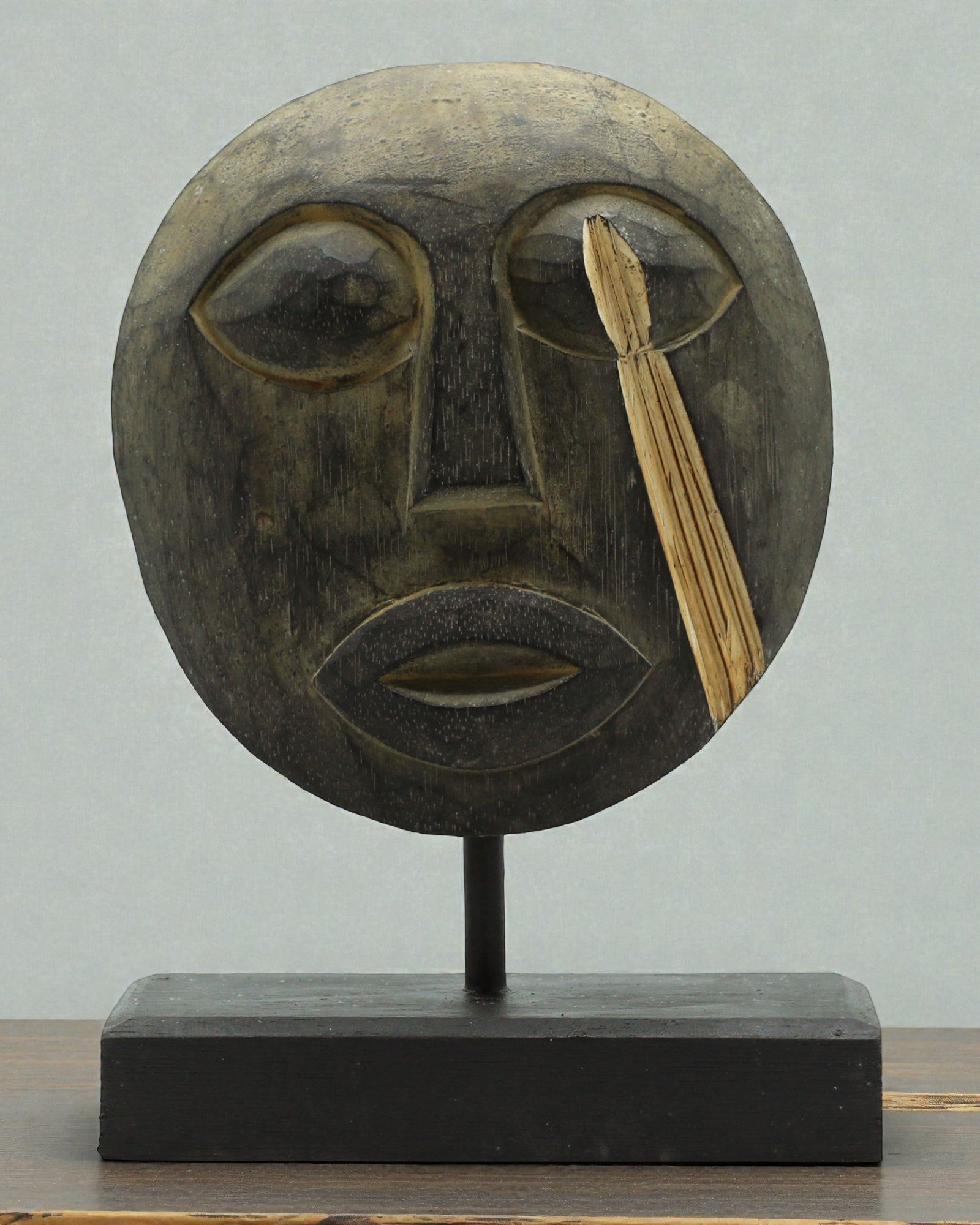 Timorees Masker Voorouderlijke Wachter 27x20 cm – Antiek