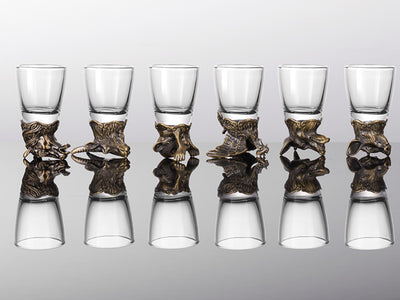 Set van 12 borrelglaasjes 25ml + kan 250ml met mogelijkheid tot personalisatie met gravure