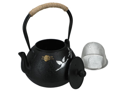 Gietijzeren theepot met geëmailleerde binnenzijde 1200ml met theezeef