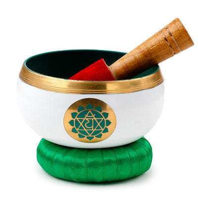 Klankschaal - groene chakra, diameter 10 cm, hoogte 5 cm