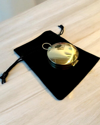 Waterdichte Messing Kompas met Gloei-effect - Onmisbaar voor Wandelen en Kamperen, personalisatie met gravure