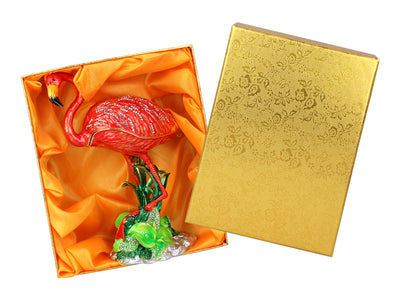 Metalen doosje Flamingo met mogelijkheid tot personalisatie met gravure, decoratief, ideaal als cadeau, 22 cm hoog
