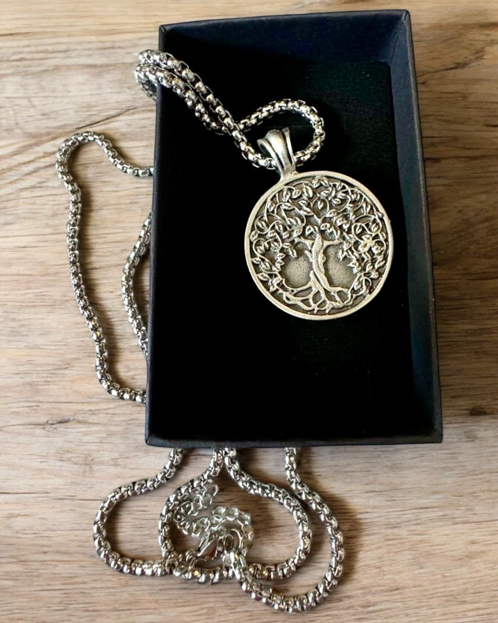 Amulet van de Boom des Levens met Gravure Optie - ketting "Vitaliteit van de Natuur", personalisatie