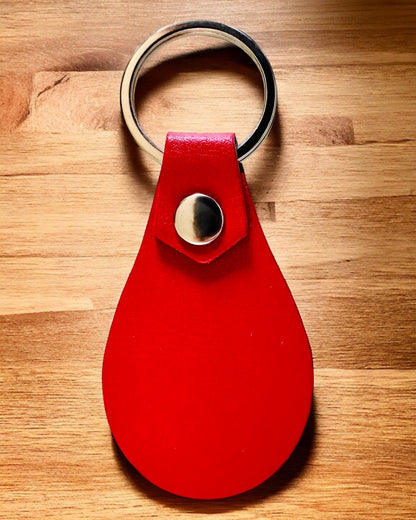 PU Leren Sleutelhanger met Personaliseerbare Gravure - Verkrijgbaar in 5 Kleuren