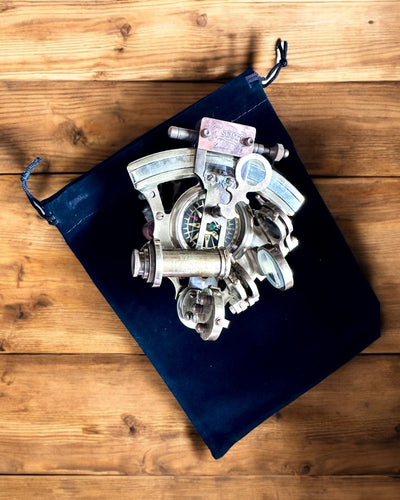 Sekstant Premium met Antiek Kompas - mogelijkheid tot personalisatie met gravure