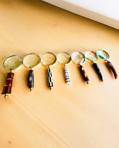 Grote Retro Vergrootglas, mogelijkheid tot personalisatie als cadeau met gravure - varianten om uit te kiezen